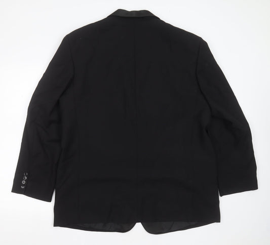Mens UK Size 46 Preworn Regular Black Suit Jacket