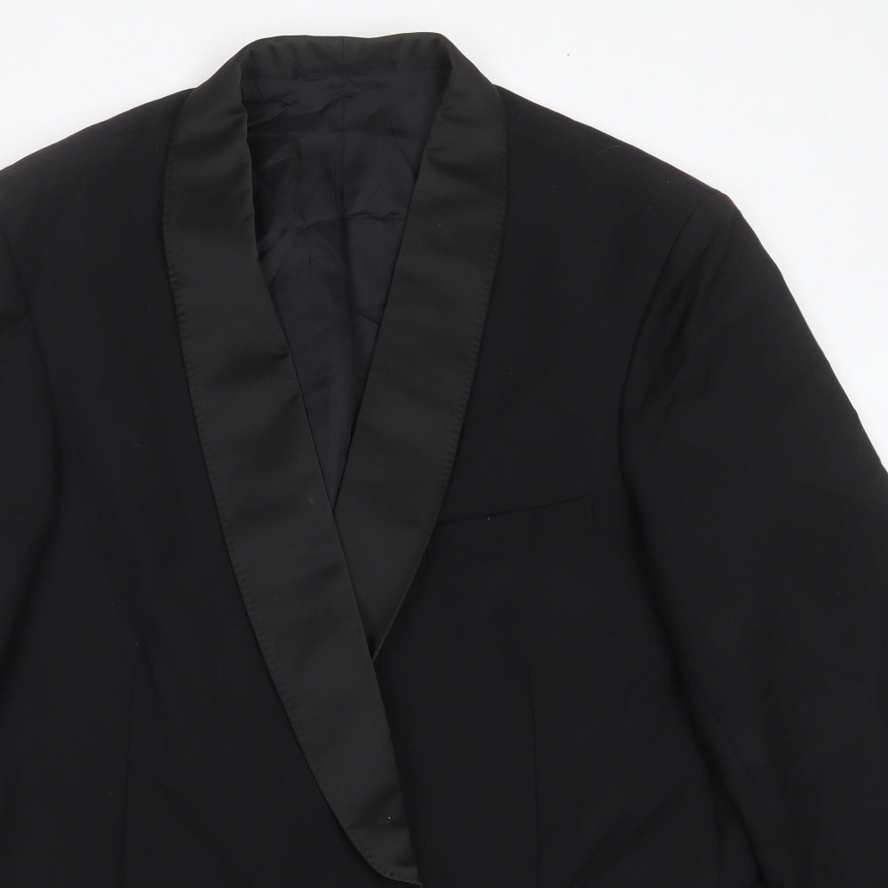 Mens UK Size 46 Preworn Regular Black Suit Jacket