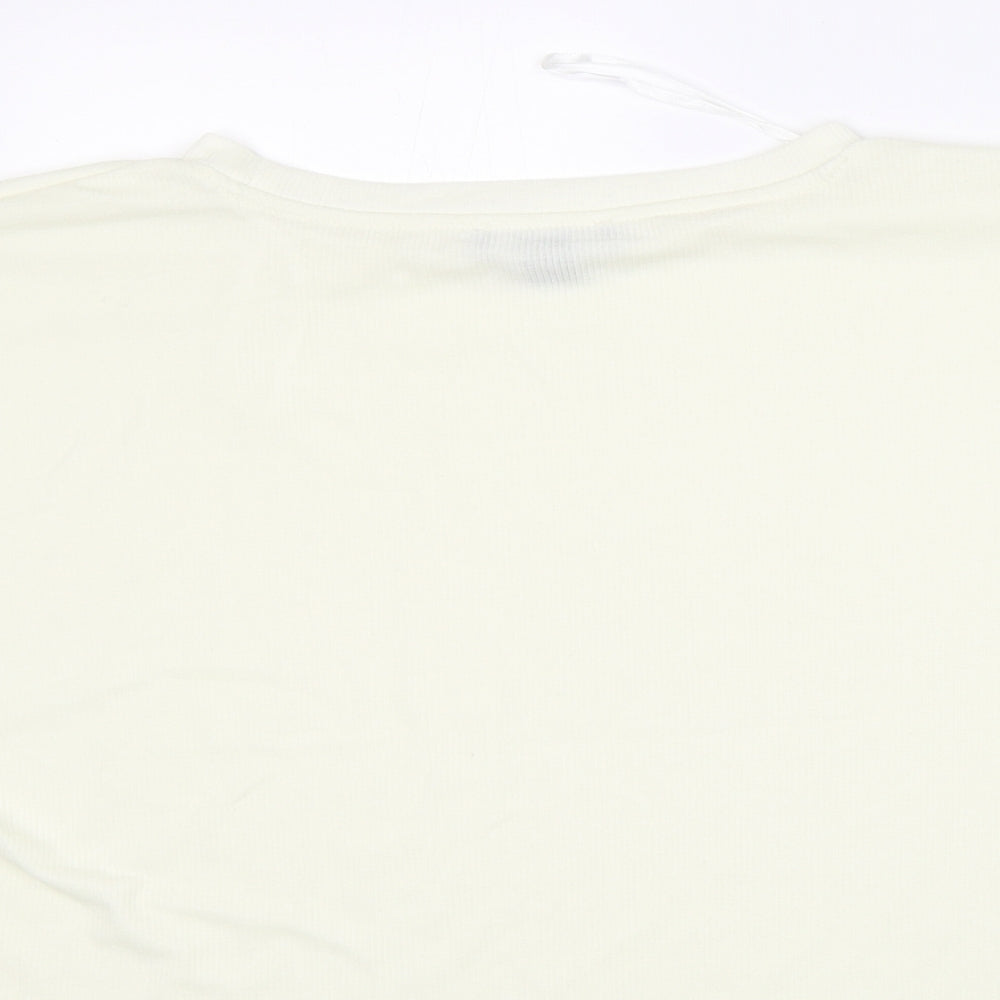 Primark Womens Ivory  Polyester Basic T-Shirt Size XL Crew Neck - very soft