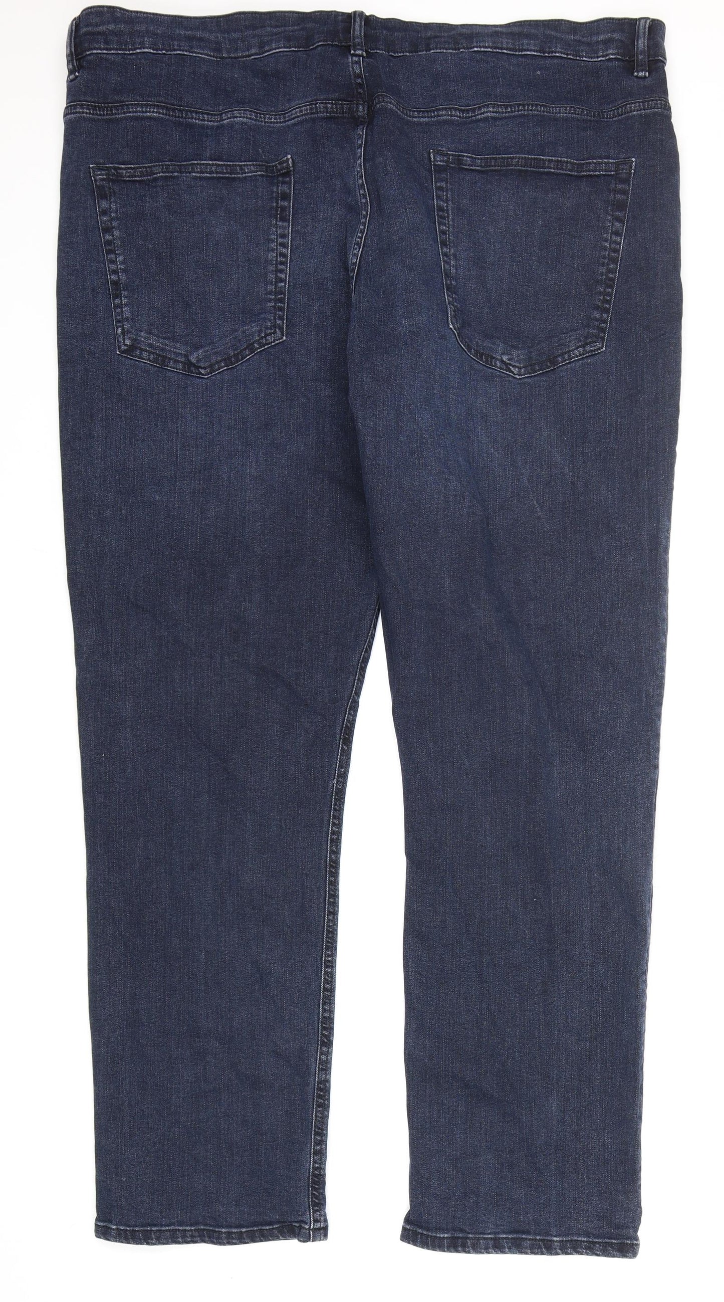 George Womens Blue  Cotton Straight Jeans Size 42 in L21 in Regular Zip