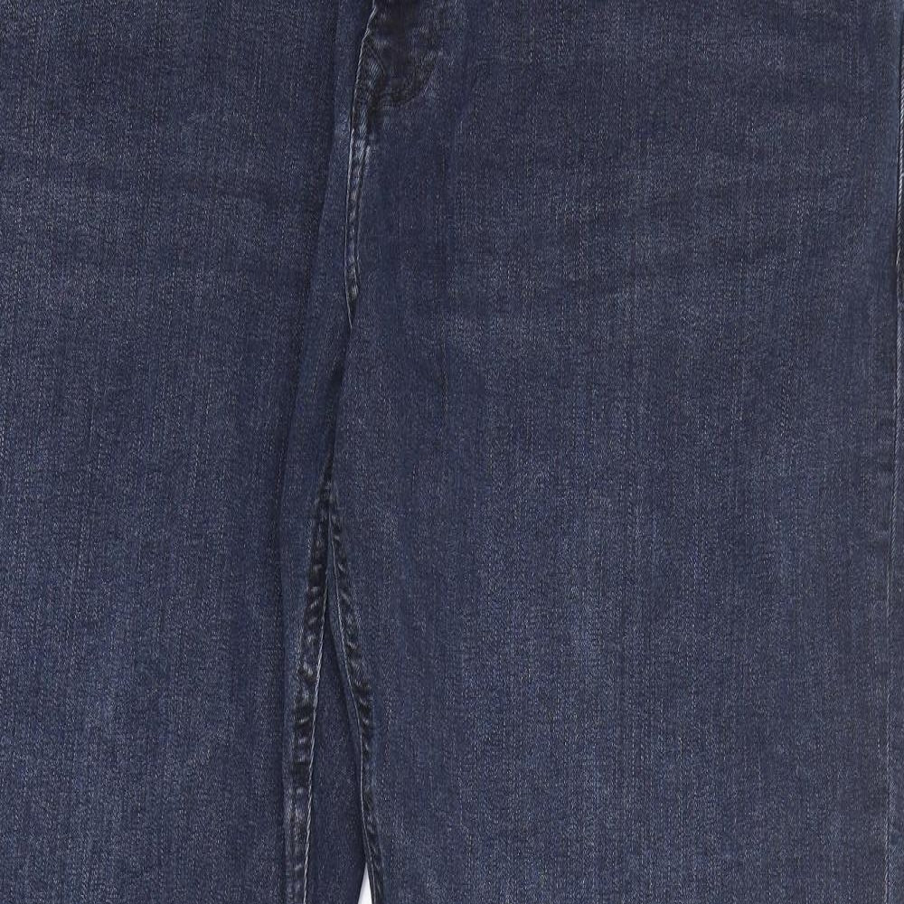 George Womens Blue  Cotton Straight Jeans Size 42 in L21 in Regular Zip