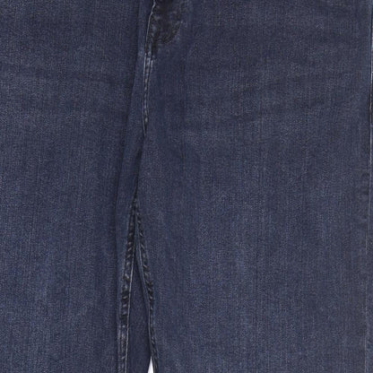 George Womens Blue  Cotton Straight Jeans Size 42 in L21 in Regular Zip