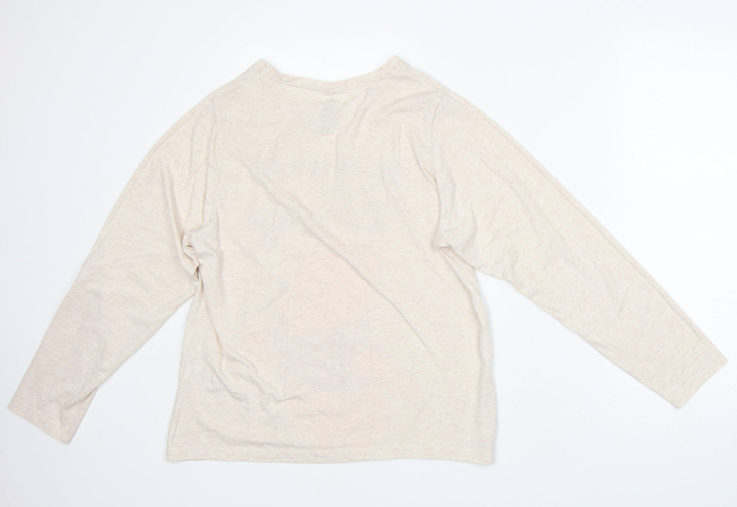 Primark Womens Ivory  Cotton Basic T-Shirt Size M Round Neck - winne the pooh, disney