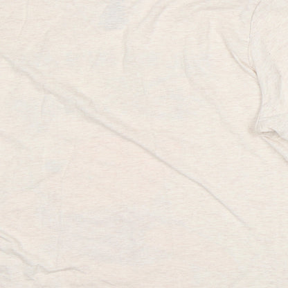 Primark Womens Ivory  Cotton Basic T-Shirt Size M Round Neck - winne the pooh, disney