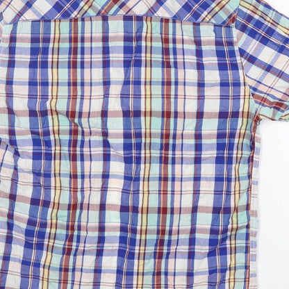 Mens UK Size M Easy Multicoloured  Button-Up Short Sleeve Casual Shirt