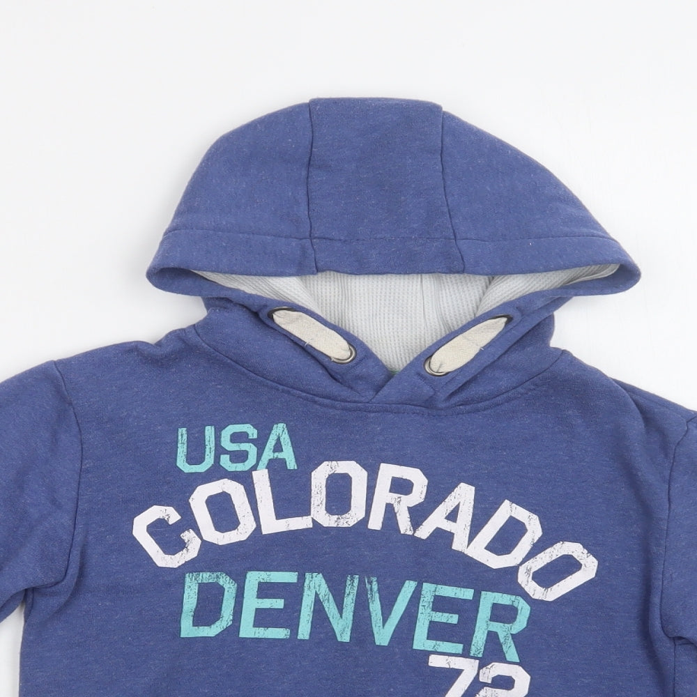 Primark Girls Blue  Cotton Pullover Hoodie Size 10-11 Years   - Colorado