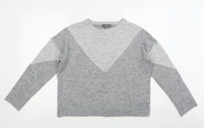 Primark Womens Grey Crew Neck  Acrylic Pullover Jumper Size S