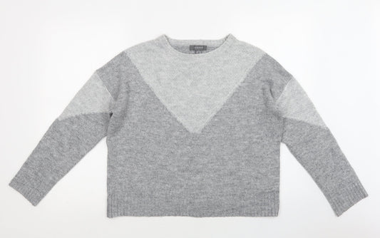 Primark Womens Grey Crew Neck  Acrylic Pullover Jumper Size S