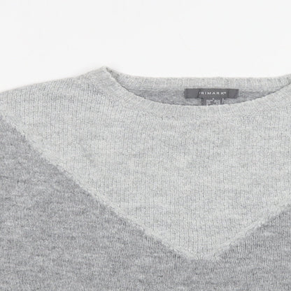 Primark Womens Grey Crew Neck  Acrylic Pullover Jumper Size S