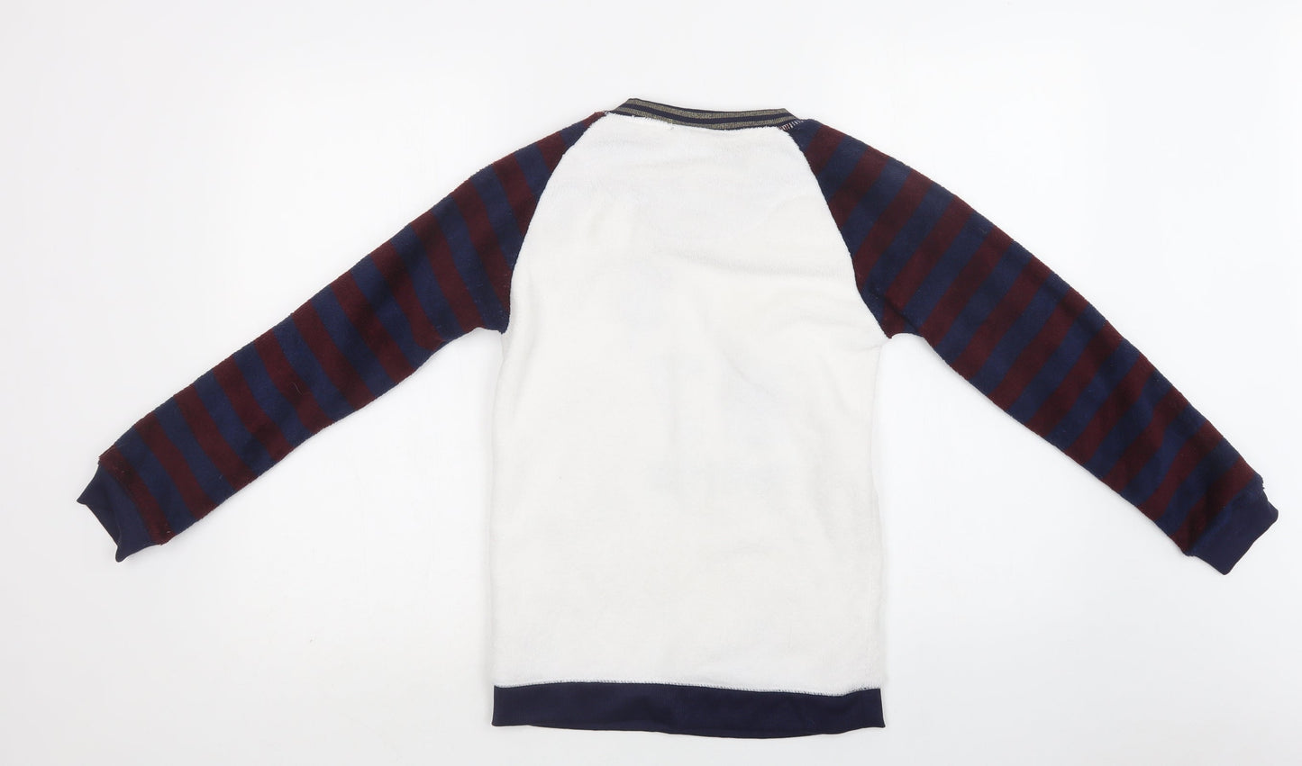 Primark Womens White Striped Polyester Top Lounge Set Size XS   - Harry Potter