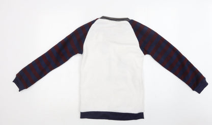 Primark Womens White Striped Polyester Top Lounge Set Size XS   - Harry Potter