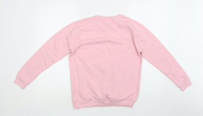 Just Hoods Girls Pink  Cotton Pullover Sweatshirt Size 12 Years