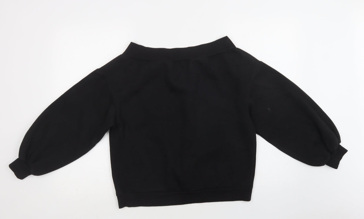 H&M Womens Black  Polyester Pullover Sweatshirt Size M