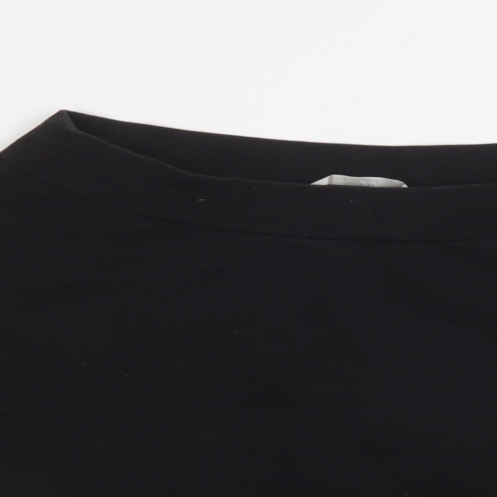 H&M Womens Black  Polyester Pullover Sweatshirt Size M