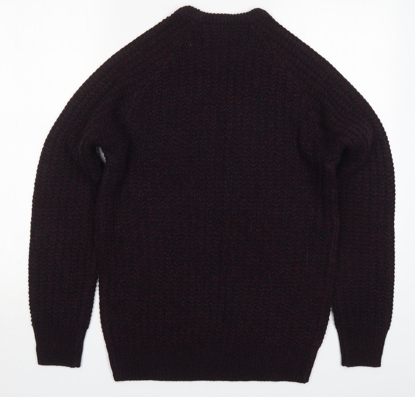 Cedar Wood State Mens Red Round Neck  Acrylic Pullover Jumper Size S