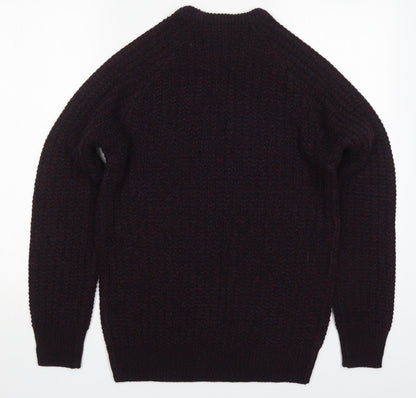 Cedar Wood State Mens Red Round Neck  Acrylic Pullover Jumper Size S