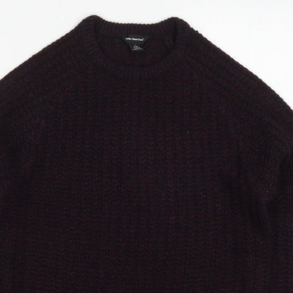 Cedar Wood State Mens Red Round Neck  Acrylic Pullover Jumper Size S