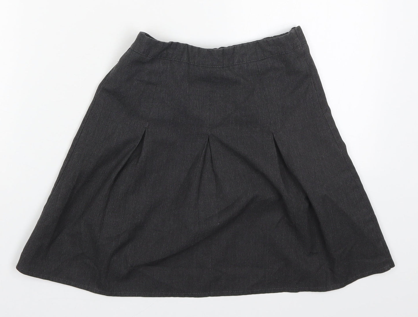 George Girls Grey  Polyester Skater Skirt Size 8-9 Years  Regular Zip