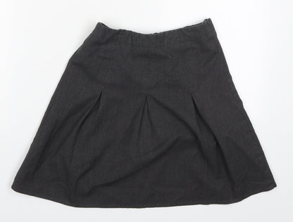 George Girls Grey  Polyester Skater Skirt Size 8-9 Years  Regular Zip