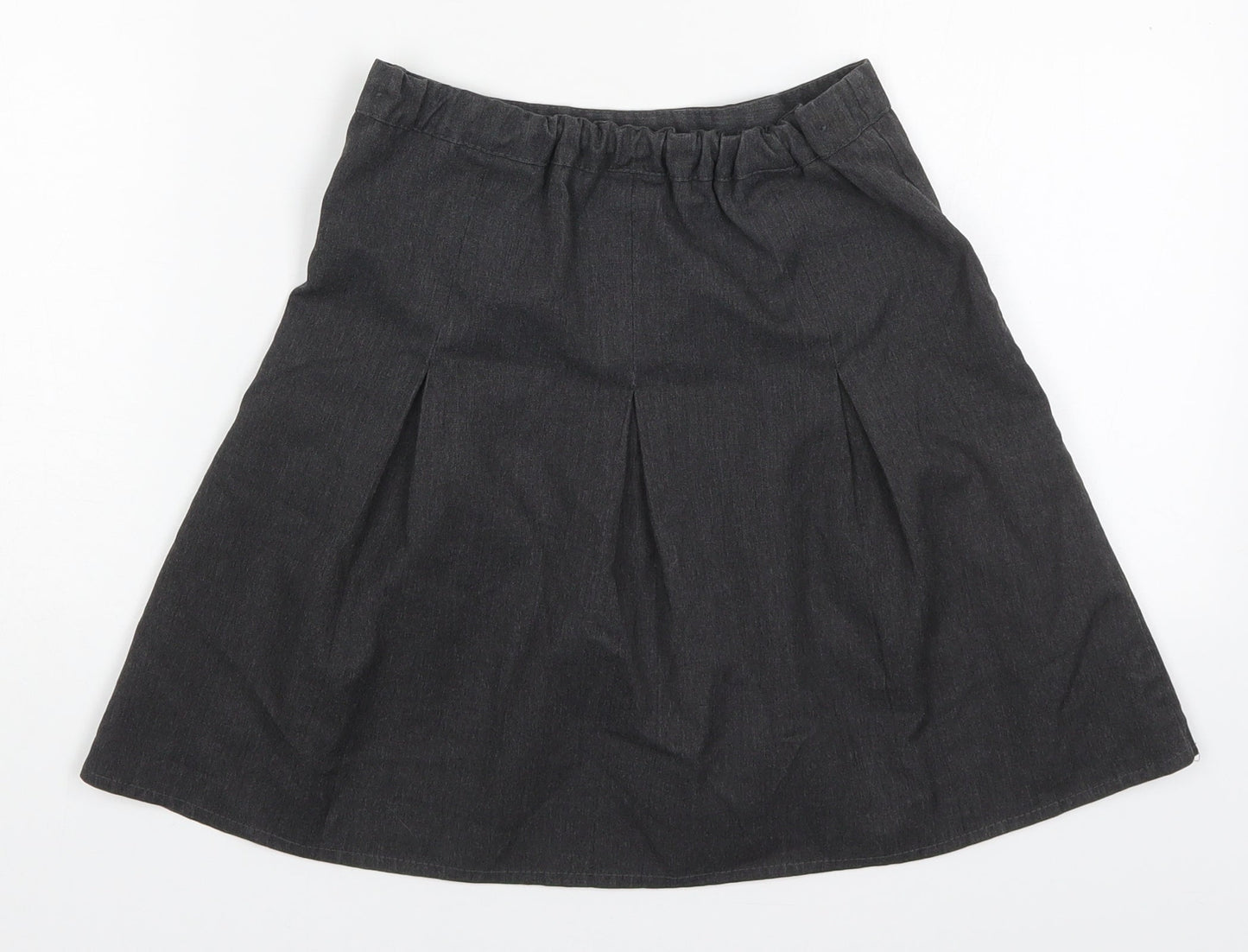 George Girls Grey  Polyester Skater Skirt Size 8-9 Years  Regular Zip