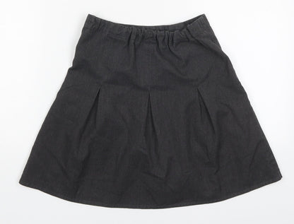 George Girls Grey  Polyester Skater Skirt Size 8-9 Years  Regular Zip