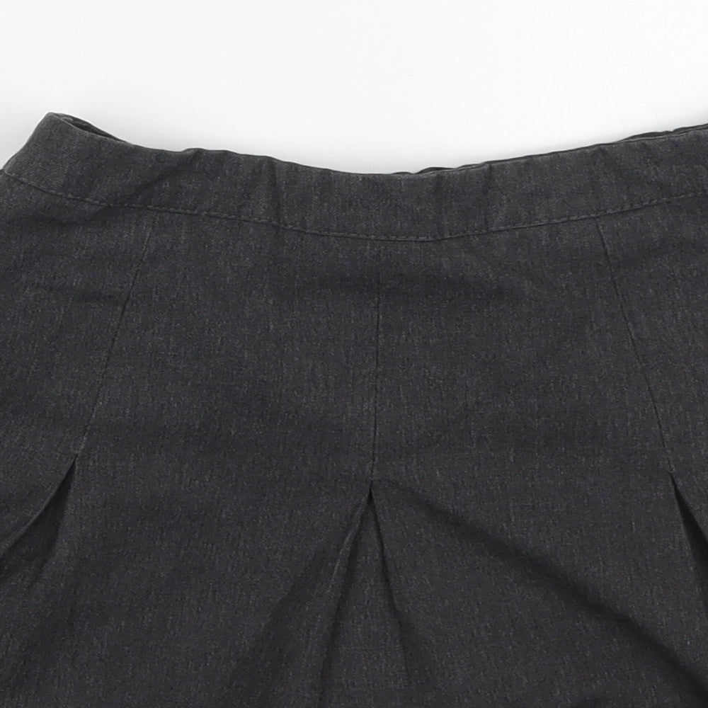 George Girls Grey  Polyester Skater Skirt Size 8-9 Years  Regular Zip