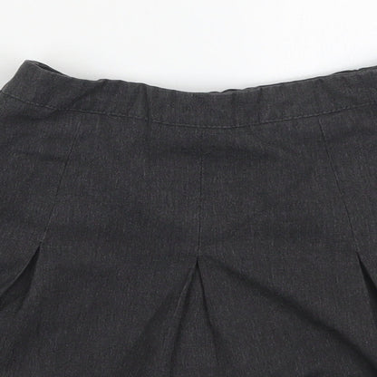 George Girls Grey  Polyester Skater Skirt Size 8-9 Years  Regular Zip
