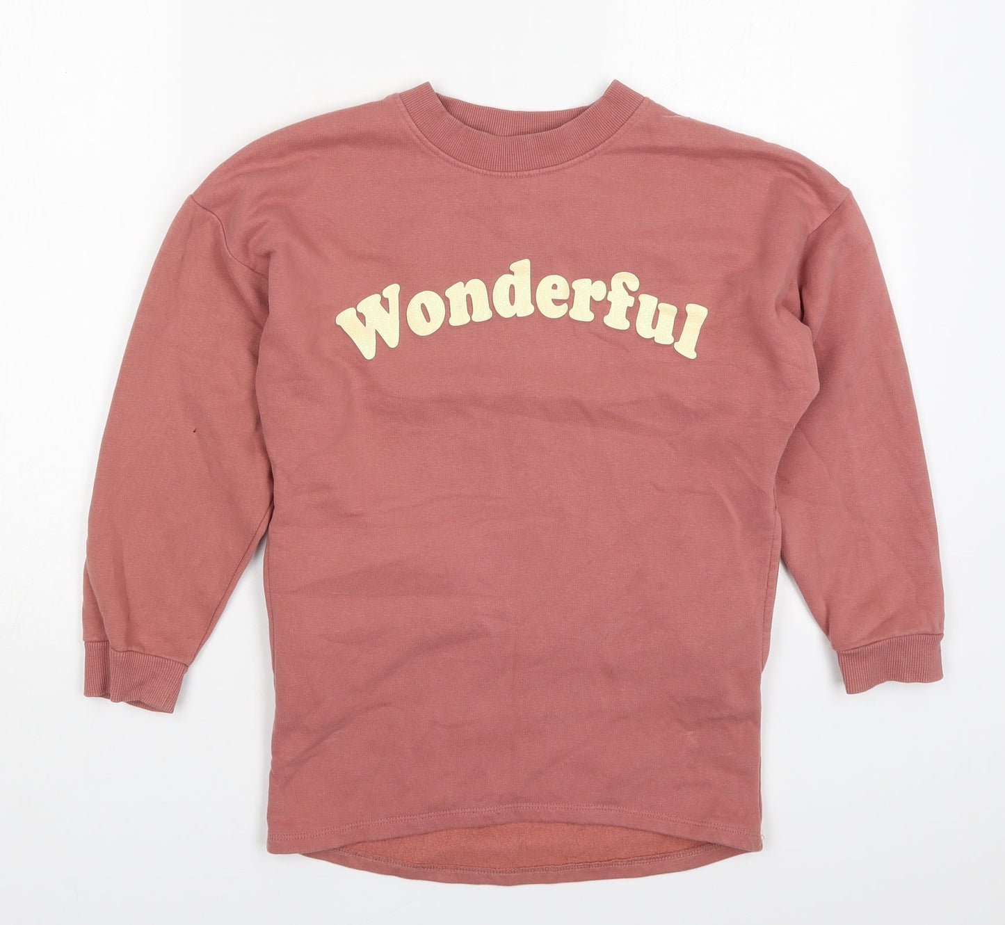 TU Girls Pink  Cotton Pullover Sweatshirt Size 10 Years  Pullover - Wonderful