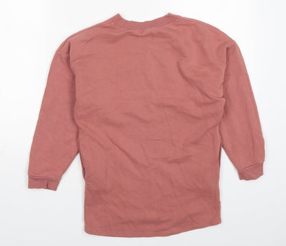 TU Girls Pink  Cotton Pullover Sweatshirt Size 10 Years  Pullover - Wonderful