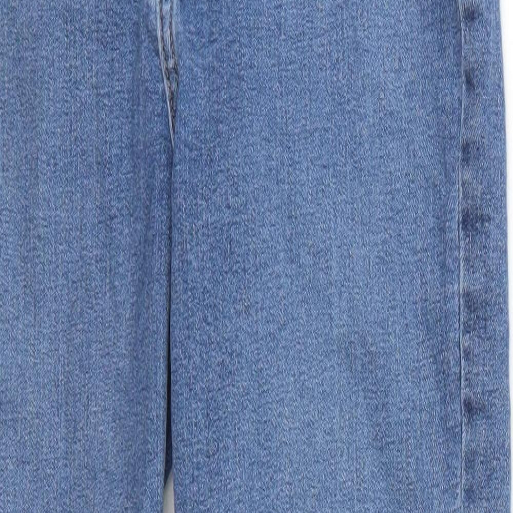 New Look Womens Blue  Cotton Skinny Jeans Size 10 L26 in Regular Button