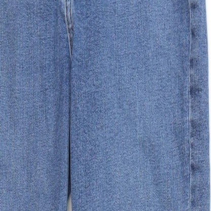 New Look Womens Blue  Cotton Skinny Jeans Size 10 L26 in Regular Button