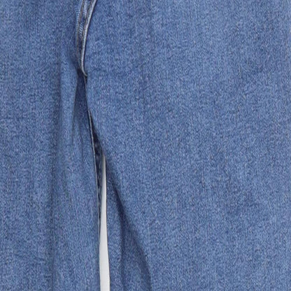 New Look Womens Blue  Cotton Skinny Jeans Size 10 L26 in Regular Button