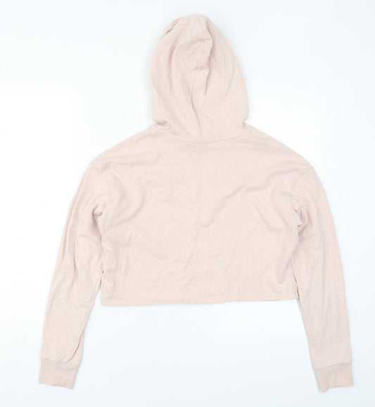 H&M Womens Pink  Cotton Pullover Hoodie Size XS  Pullover
