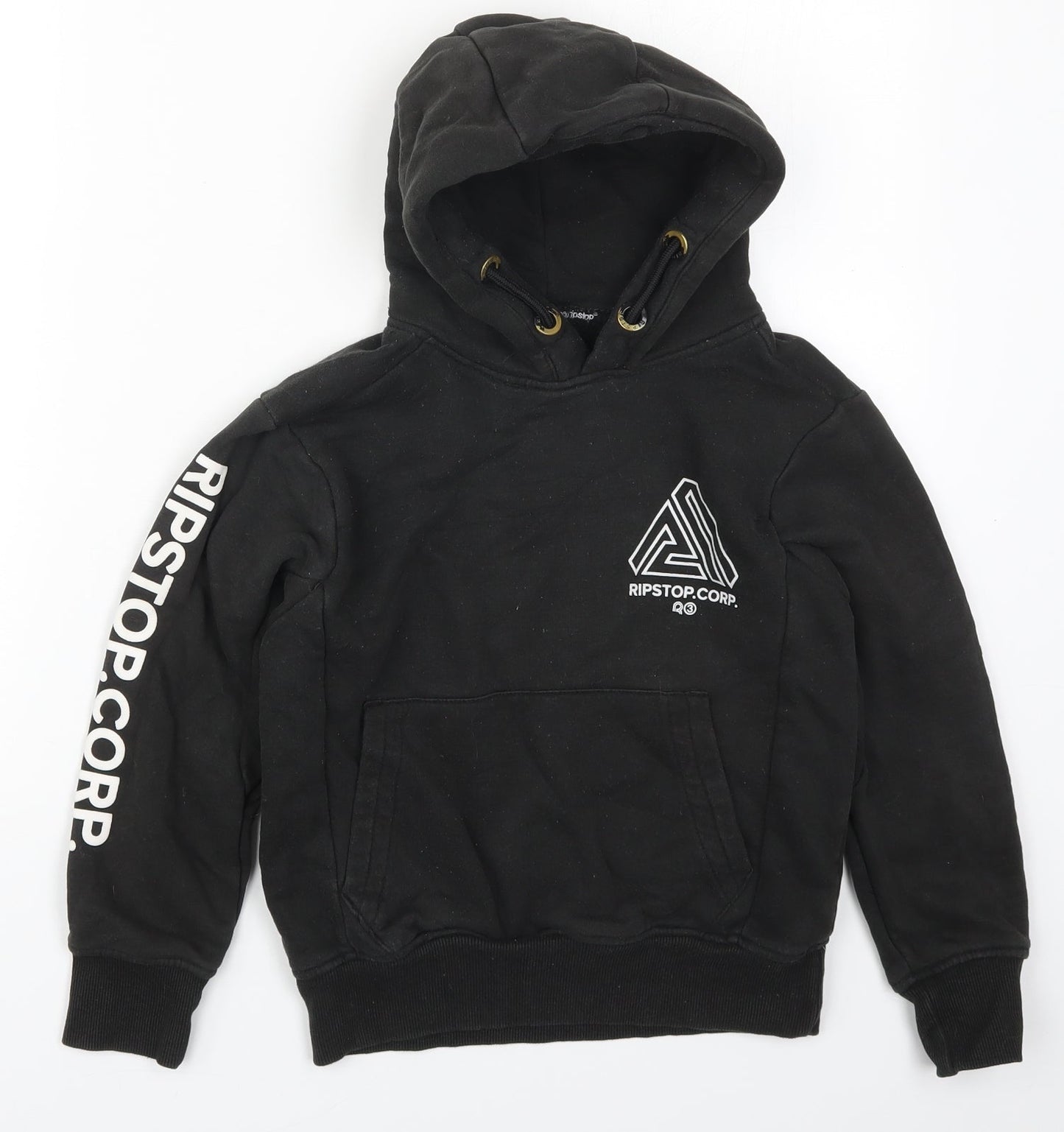 Ripstop Boys Black  Cotton Pullover Hoodie Size S  Pullover