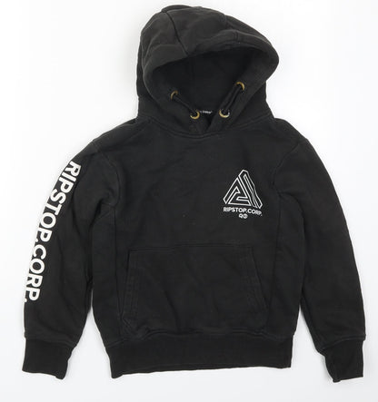 Ripstop Boys Black  Cotton Pullover Hoodie Size S  Pullover
