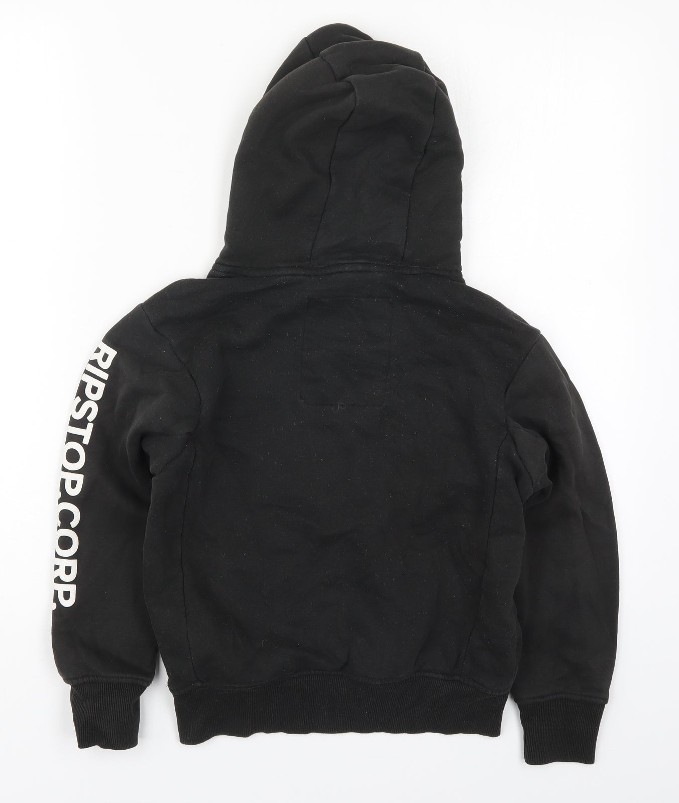 Ripstop Boys Black  Cotton Pullover Hoodie Size S  Pullover