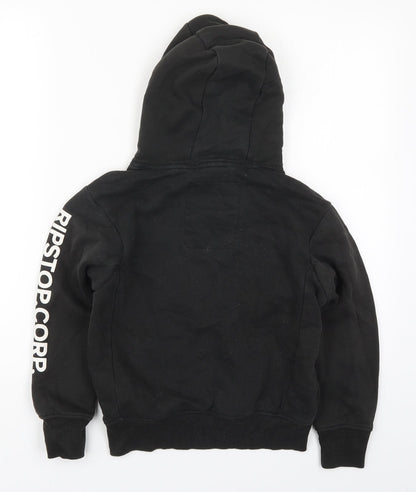 Ripstop Boys Black  Cotton Pullover Hoodie Size S  Pullover