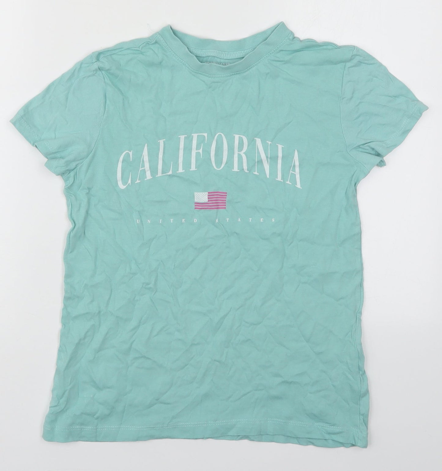 Primark Womens Green  Cotton Top Pyjama Top Size 6   - California