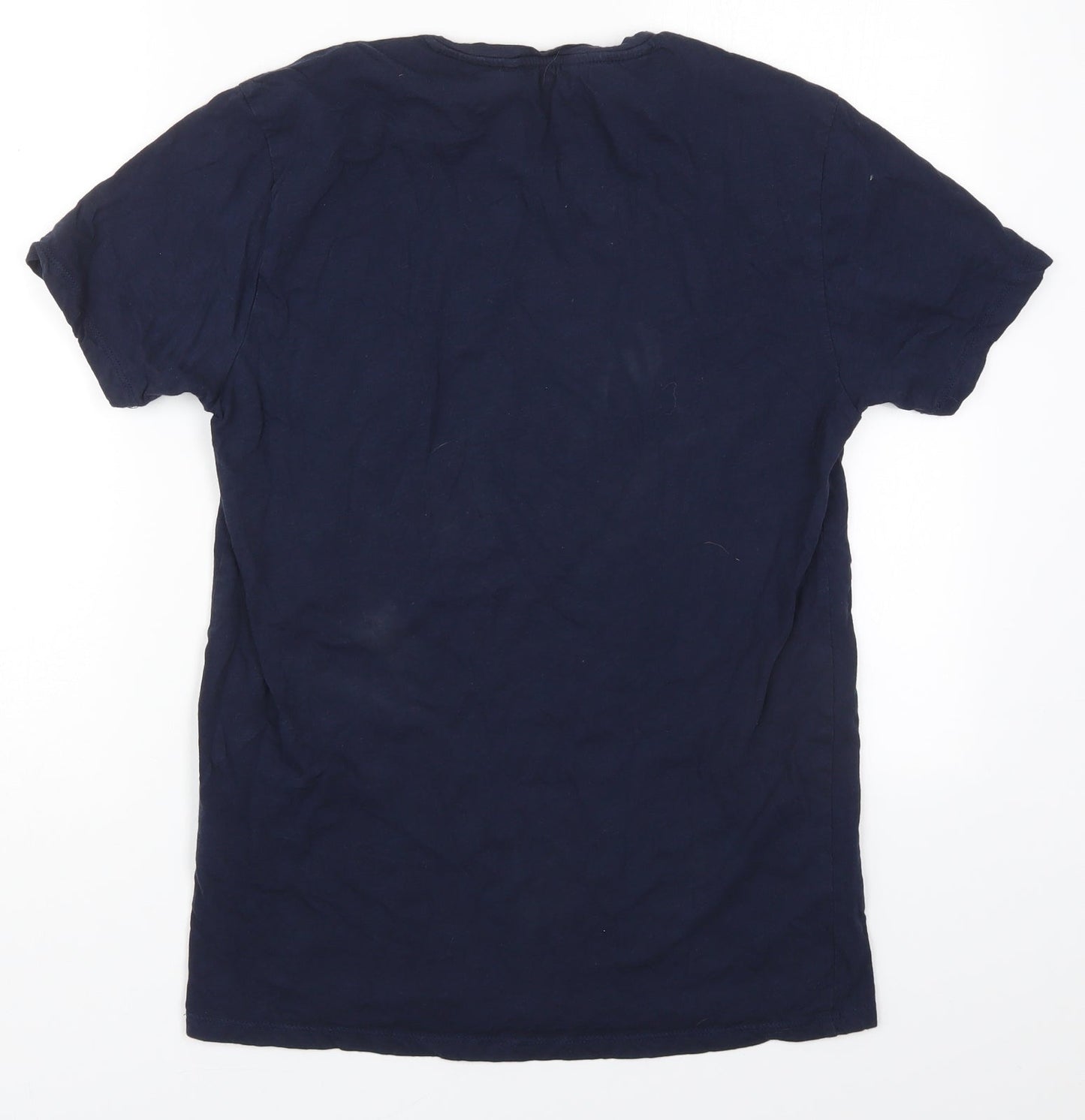 LCW Casual Mens Blue  Cotton  T-Shirt Size M Crew Neck  - Palm Tree