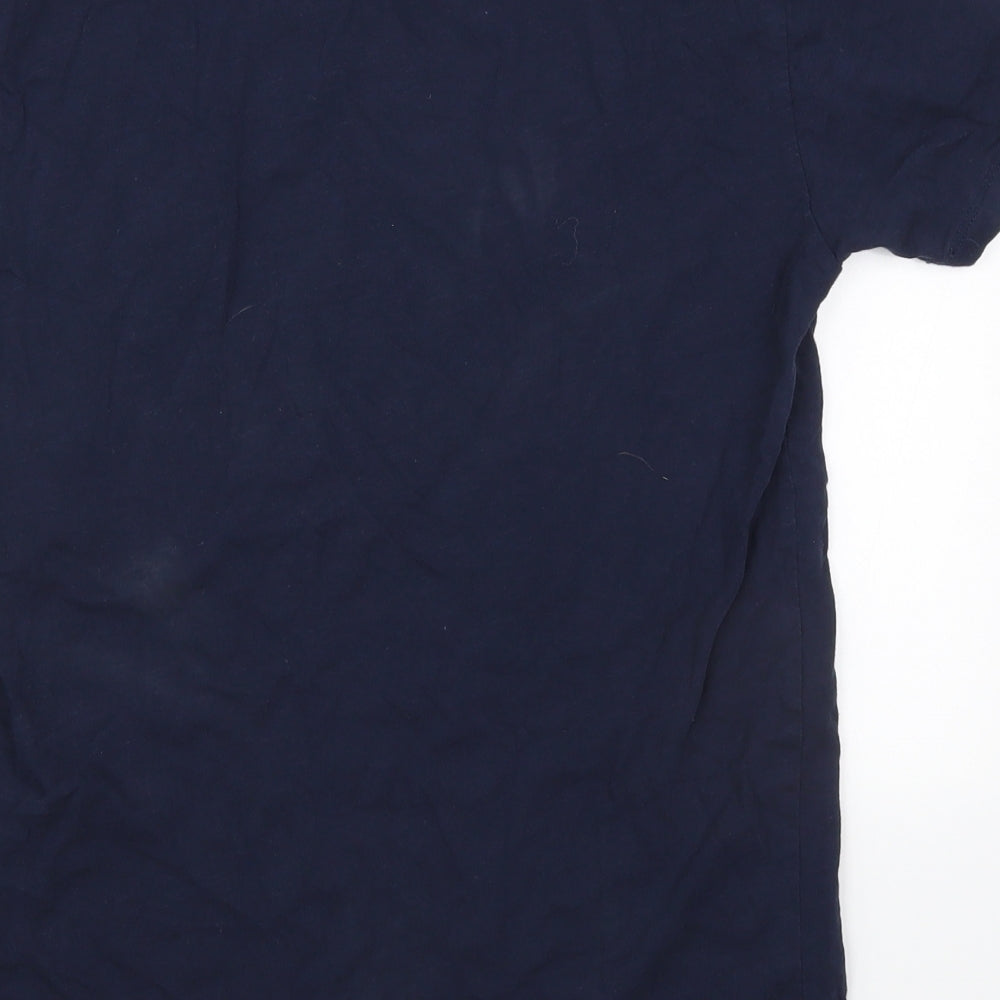 LCW Casual Mens Blue  Cotton  T-Shirt Size M Crew Neck  - Palm Tree