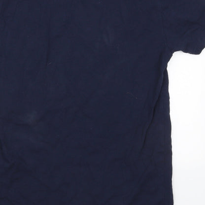 LCW Casual Mens Blue  Cotton  T-Shirt Size M Crew Neck  - Palm Tree