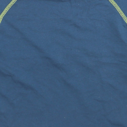 Matalan Boys Blue Colourblock Cotton Basic T-Shirt Size 5 Years Crew Neck