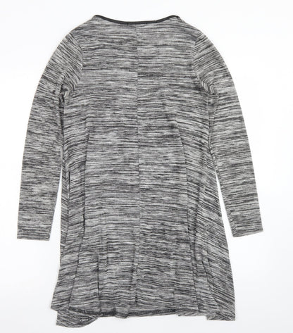 New Look Womens Grey  Viscose Trapeze & Swing  Size 10  Crew Neck