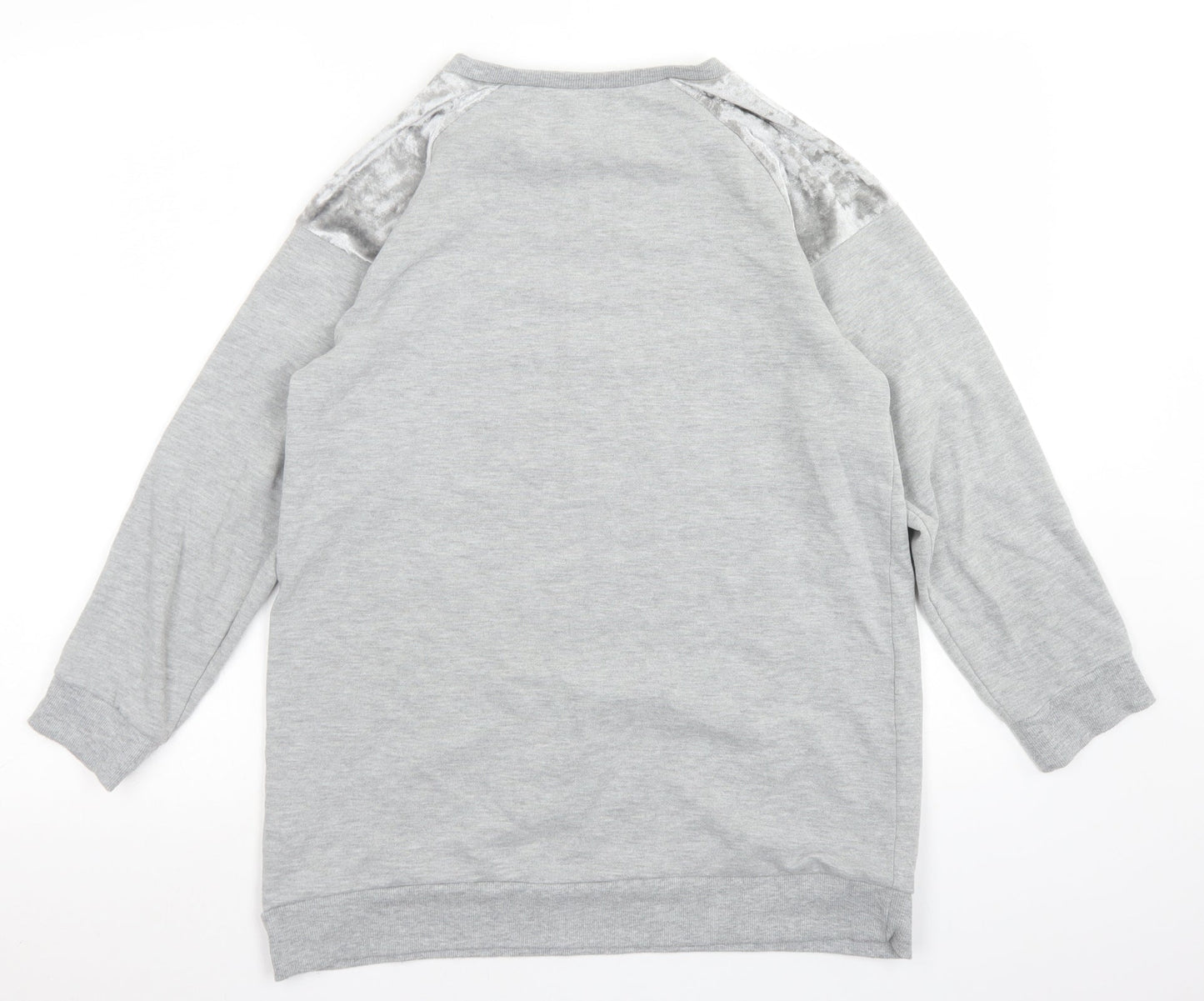 Peacocks Womens Grey  Polyester Pullover Sweatshirt Size 10