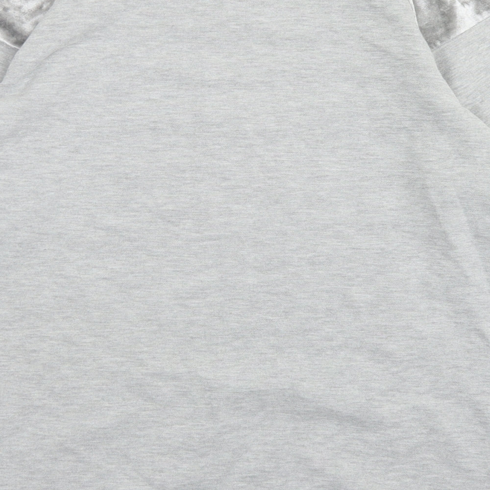 Peacocks Womens Grey  Polyester Pullover Sweatshirt Size 10