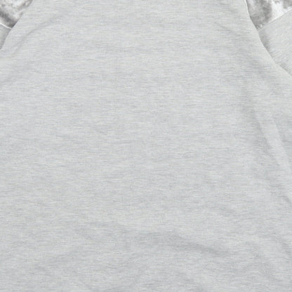 Peacocks Womens Grey  Polyester Pullover Sweatshirt Size 10