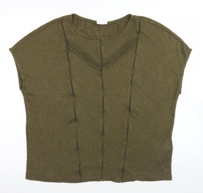 Womens UK Size XL VILA Green Basic T-Shirt
