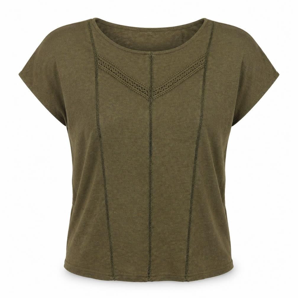 Womens UK Size XL VILA Green Basic T-Shirt