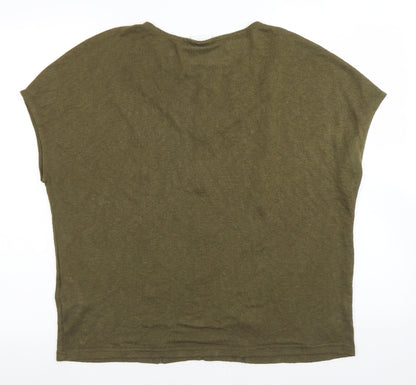 Womens UK Size XL VILA Green Basic T-Shirt