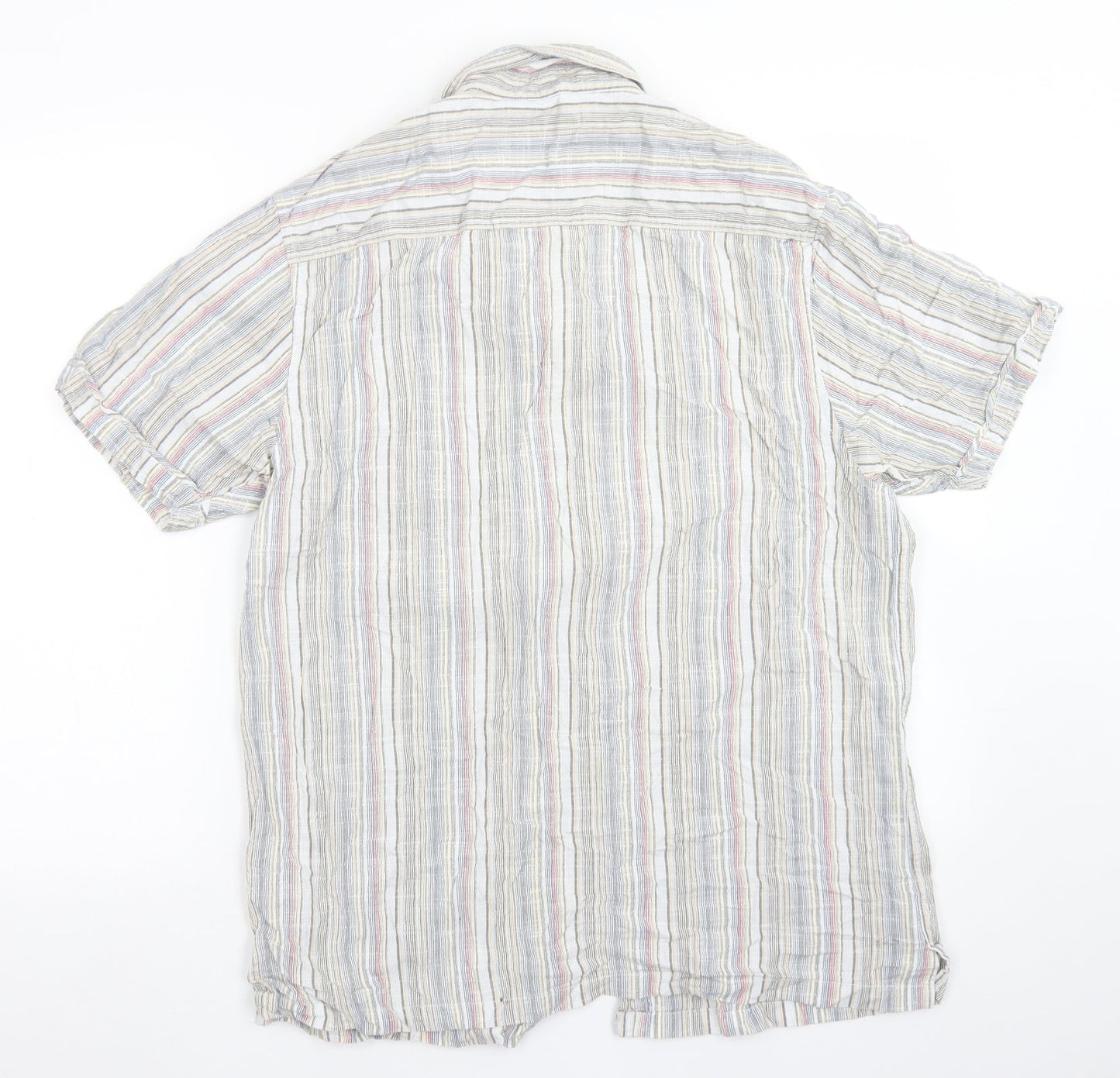 Mens UK Size M Easy Blue  Button-Up Short Sleeve Casual Shirt